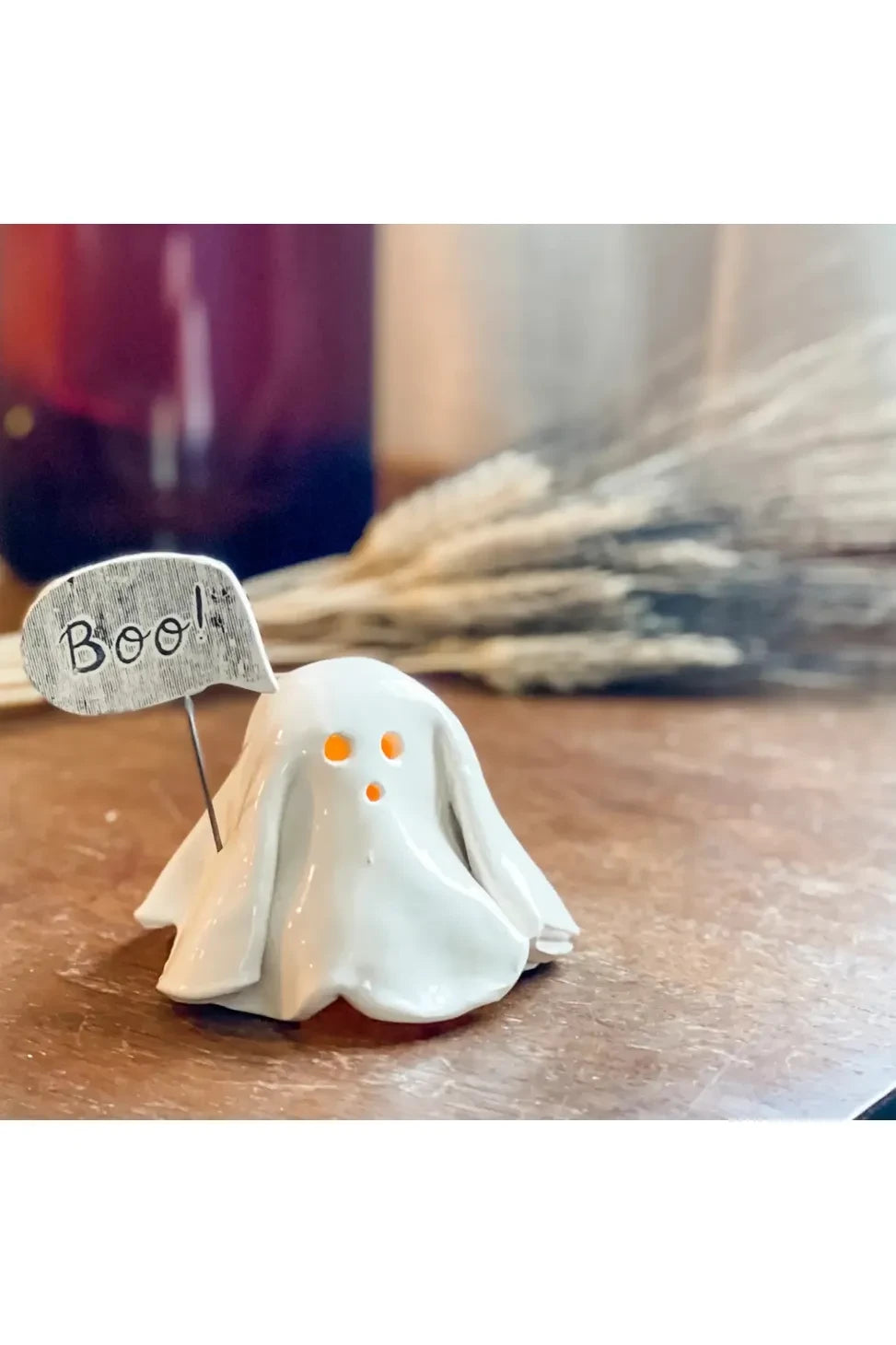 Shop For Ceramic Ghost Tea Light Holder at Michelle's aDOORable Creations