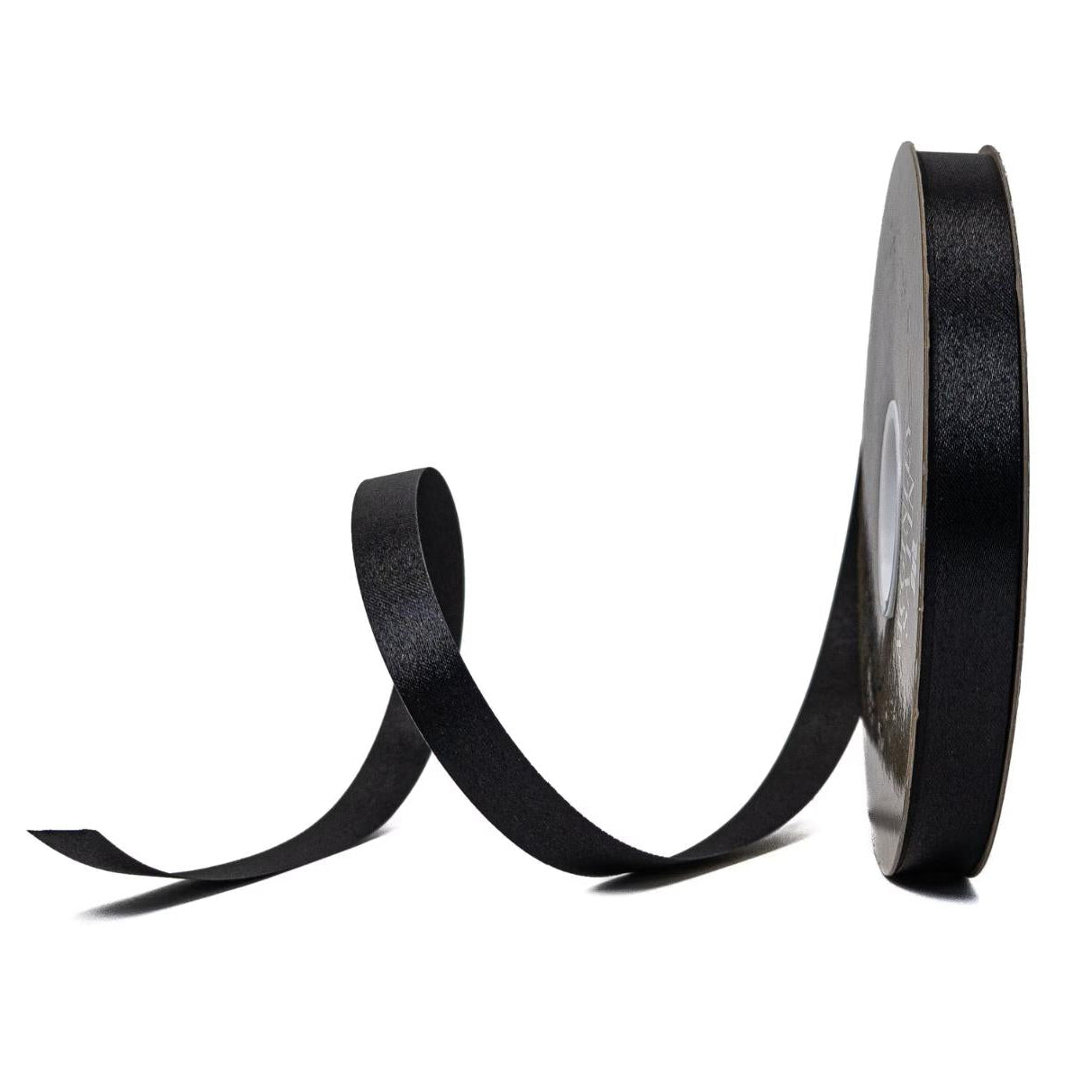 Black satin lustre ribbon spool for homecoming mums