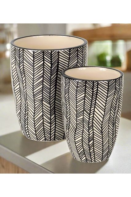 Shop For Wavy Patterned Planter or Vase (Set of 6) at Michelle's aDOORable Creations