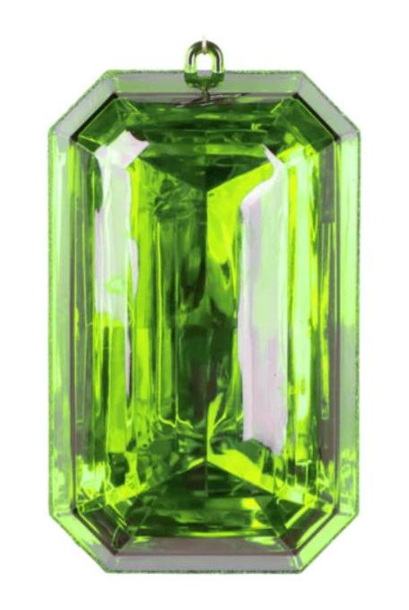 Shop For 8" Acrylic Rectangle Jewel Ornament: Lime Green CX946-61