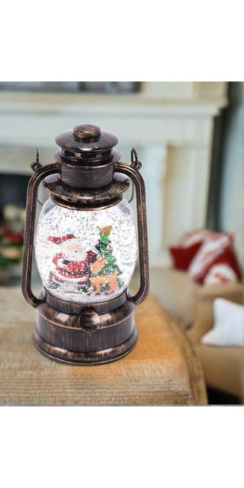 8" Santa and Reindeer Water Lantern - Michelle's aDOORable Creations - Water Lantern