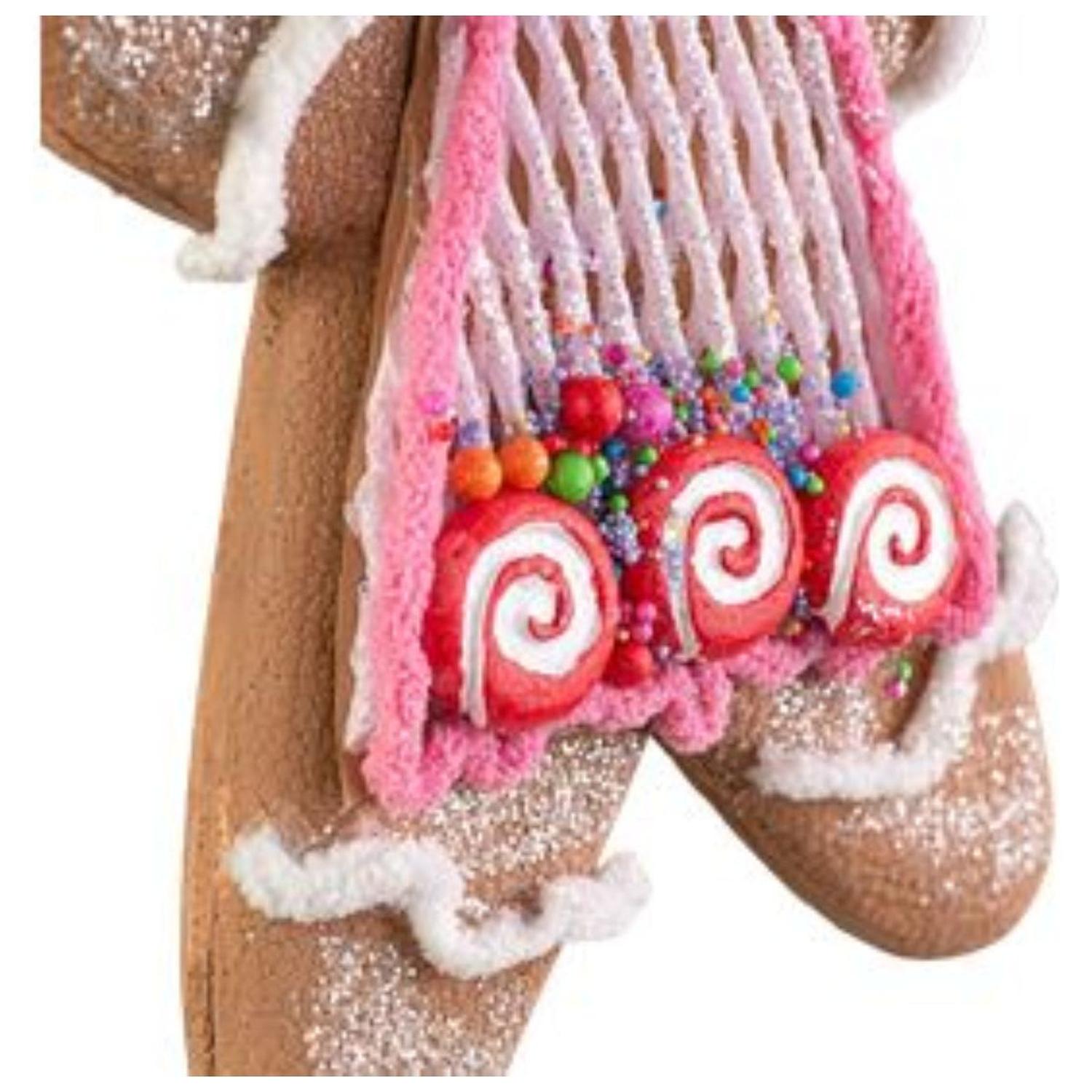 13" Pink Gingerbread Ornament