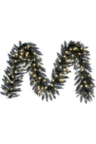 Shop For 9' Black Fir Artificial Christmas Garland, Warm White LED Lights K161815LED