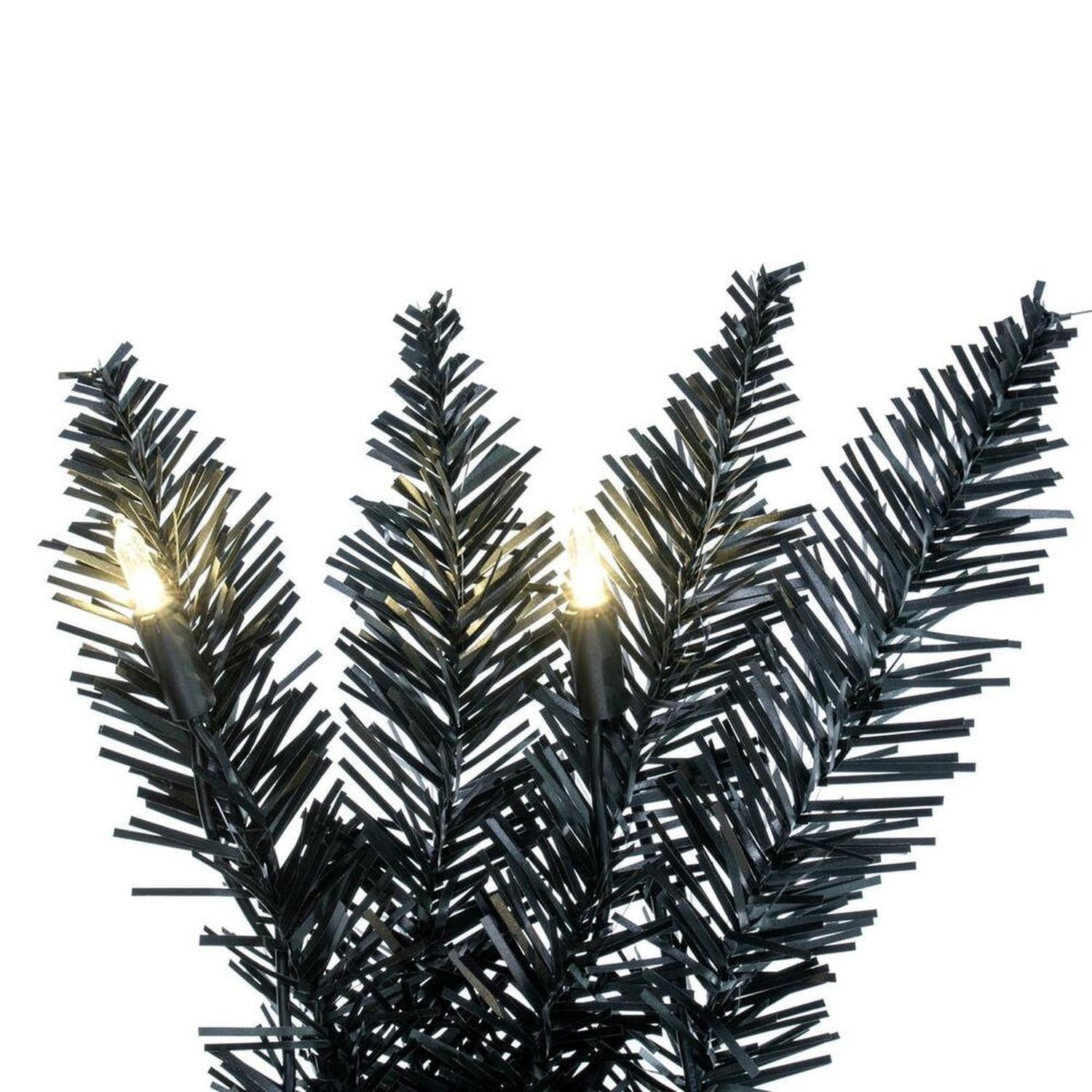 Shop For 9' Black Fir Artificial Christmas Garland, Warm White LED Lights at Michelle's aDOORable Creations