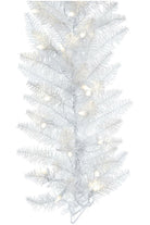 Shop For 9' White Artificial Christmas Garland, Warm White LED Lights K160315LED