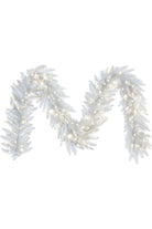 Shop For 9' White Artificial Christmas Garland, Warm White LED Lights K160315LED