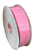 Spool of pink diamond dust ribbon, 1 5/8 inch wide, featuring a sparkling finish for crafts and homecoming mums.
