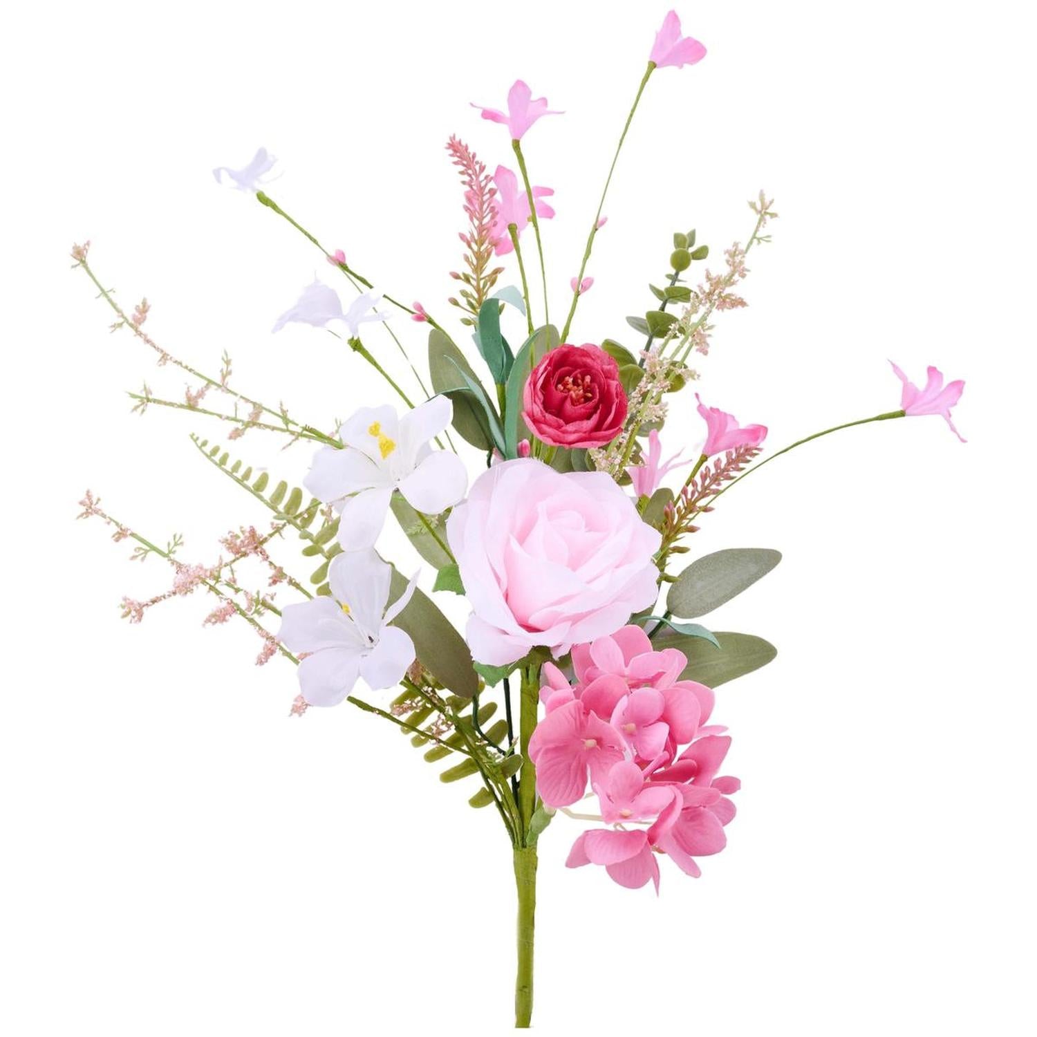 19" Rose Hydrangea Flower Spray: Pink