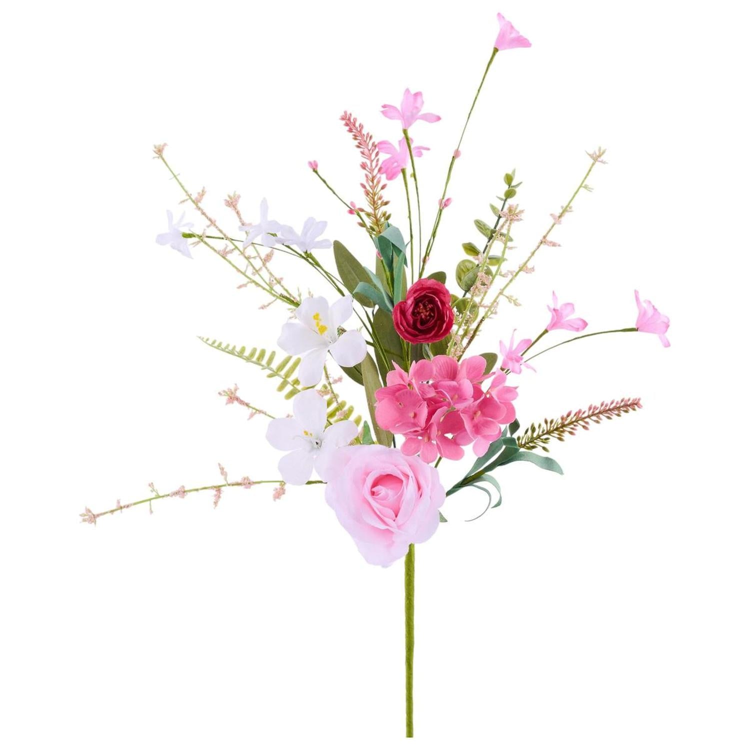 19" Rose Hydrangea Flower Spray: Pink