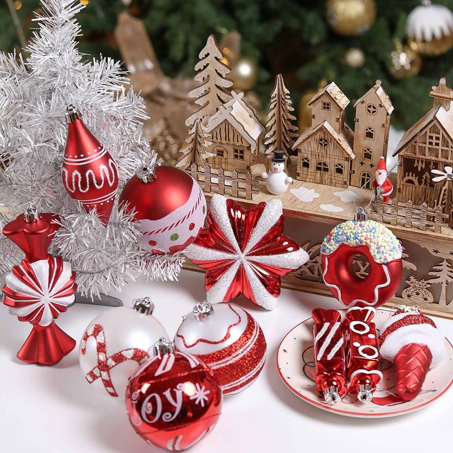 Sweets and Candy Theme Christmas Ornament Bundle, Assorted 60