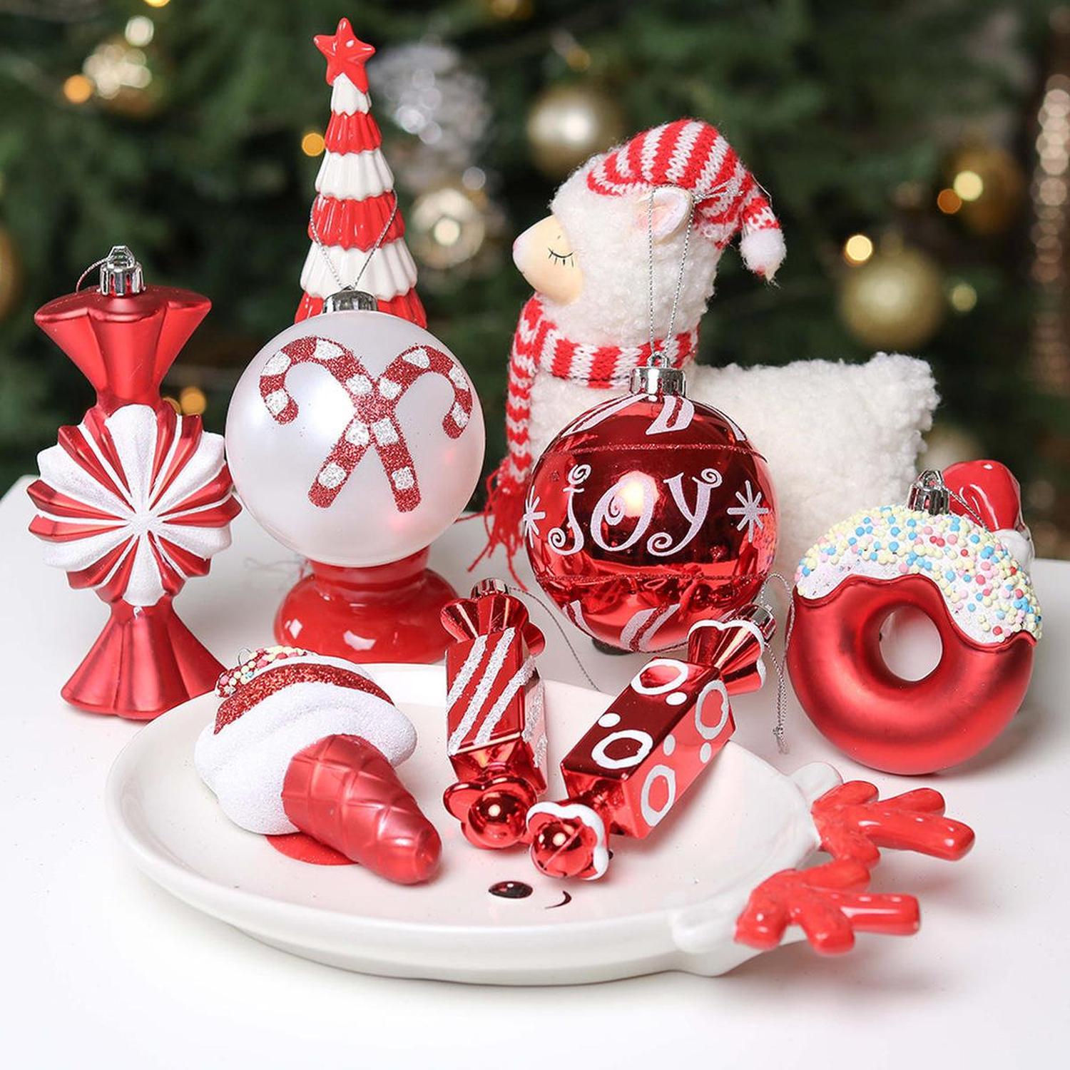 Sweets and Candy Theme Christmas Ornament Bundle, Assorted 60