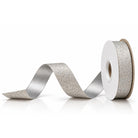 Unspooled #3 Silver Diamond Dust Ribbon Showing Glitter Finish