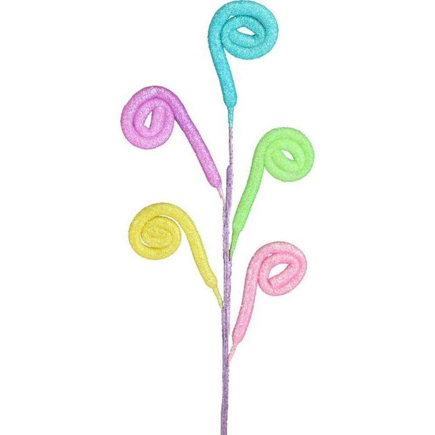 18" Glitter Swirl Spray: Pastel