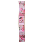 Floral distressed wood print wired edge ribbon with Paris text