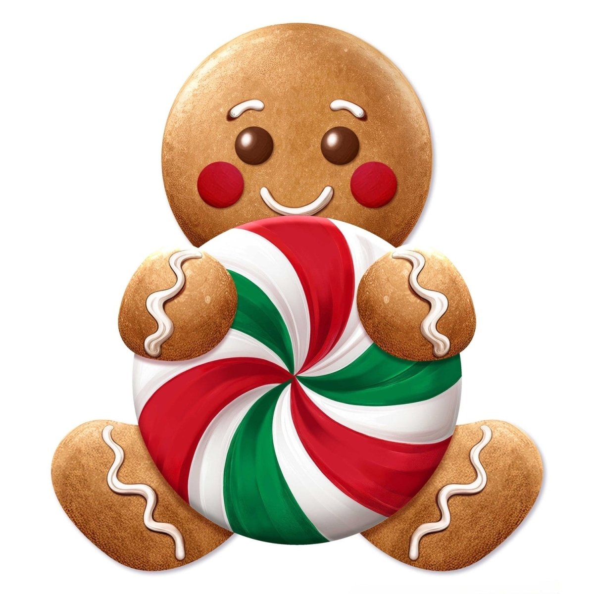 Shop For 12" Metal Embossed Gingerbread Candy Sign: Red/Green
