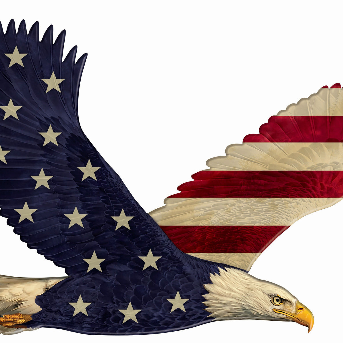 16in Metal Bald Eagle Hanger: Vintage Flag – Michelle's aDOORable Creations