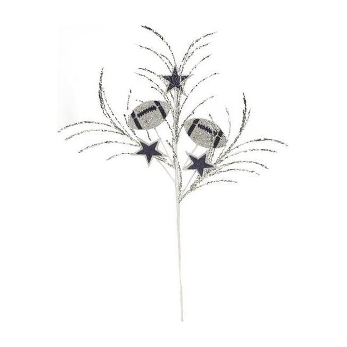 Shop For 29" Glitter Star and Football Pick: Navy Blue & Silver at Michelle's aDOORable Creations