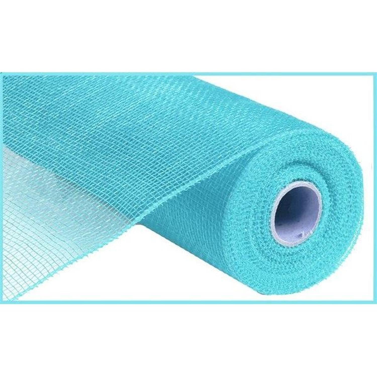 10" Poly Deco Mesh Ribbon: Turquoise Blue (10 Yards)