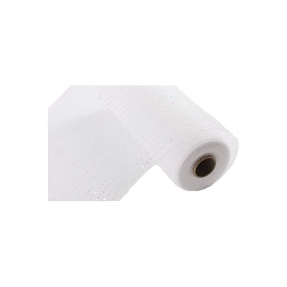 Shop For 10" Iridescent Foil Mesh Ribbon: White (10 Yards) at Michelle's aDOORable Creations