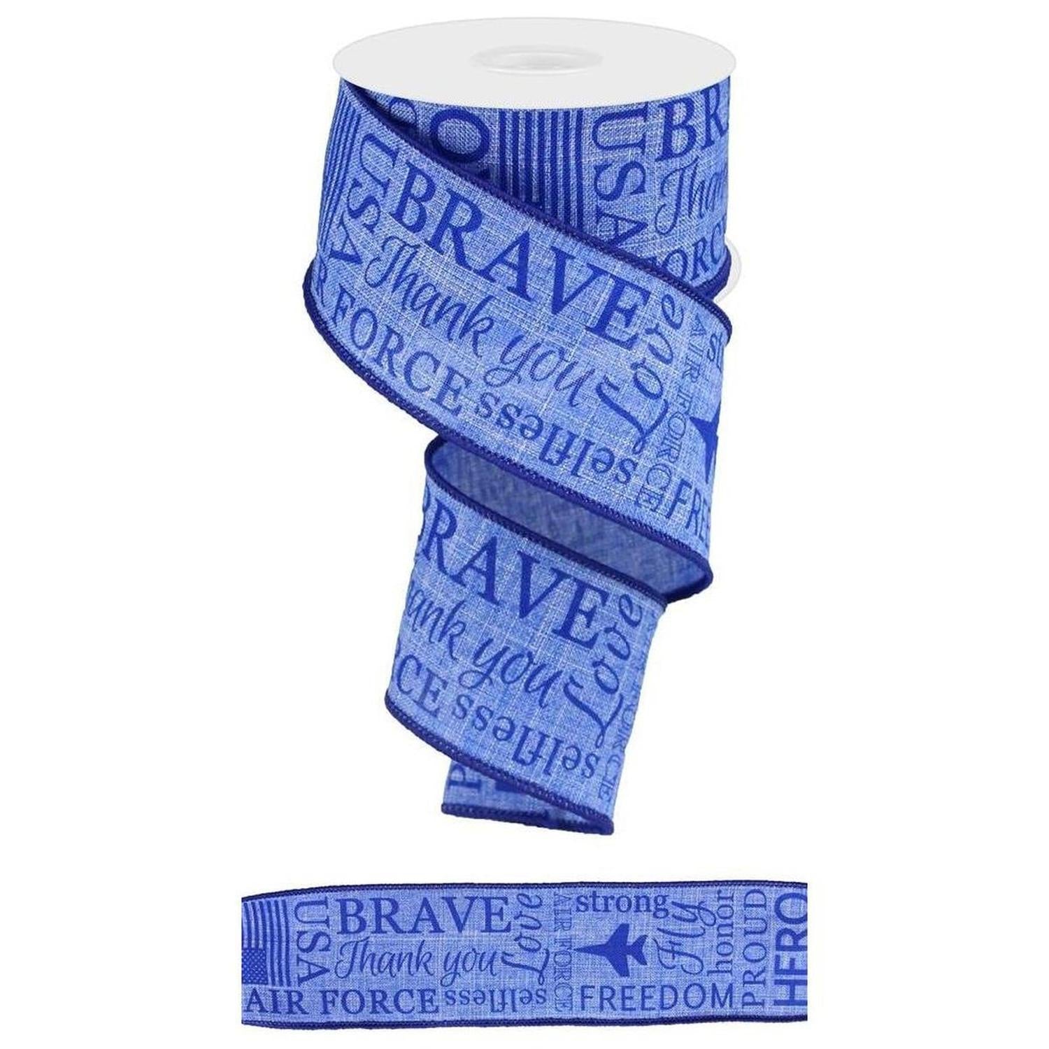 2.5" United States Air Force Ribbon: Blue (10 Yards)