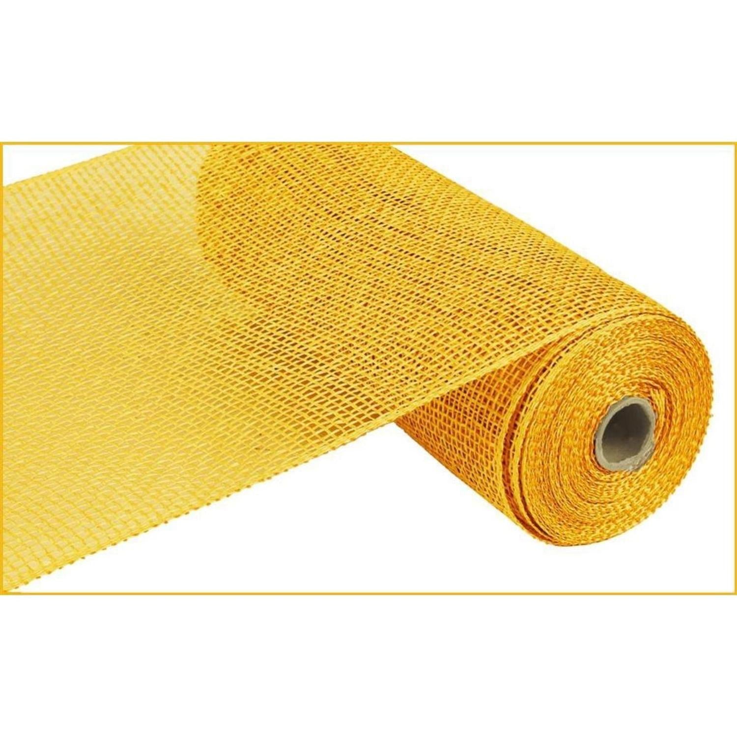 10" Poly Burlap Mesh Ribbon: Yellow