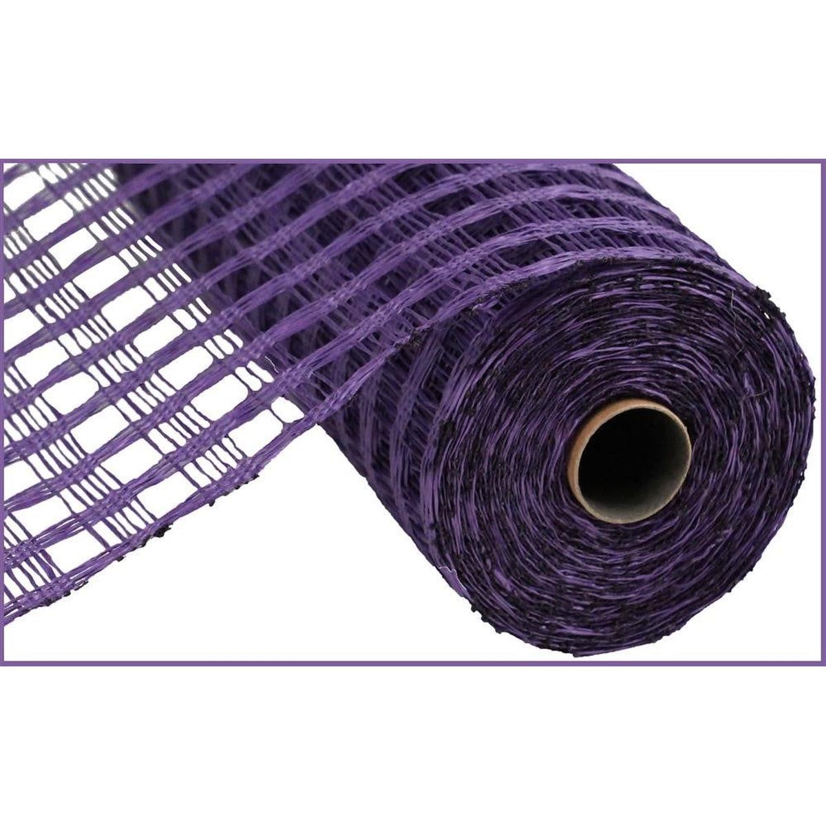Shop For 10" Poly Burlap Check Mesh Ribbon: Purple (10 Yards) at Michelle's aDOORable Creations