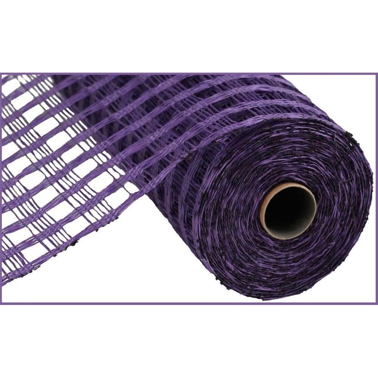 Shop For 10" Poly Burlap Check Mesh Ribbon: Purple (10 Yards) at Michelle's aDOORable Creations
