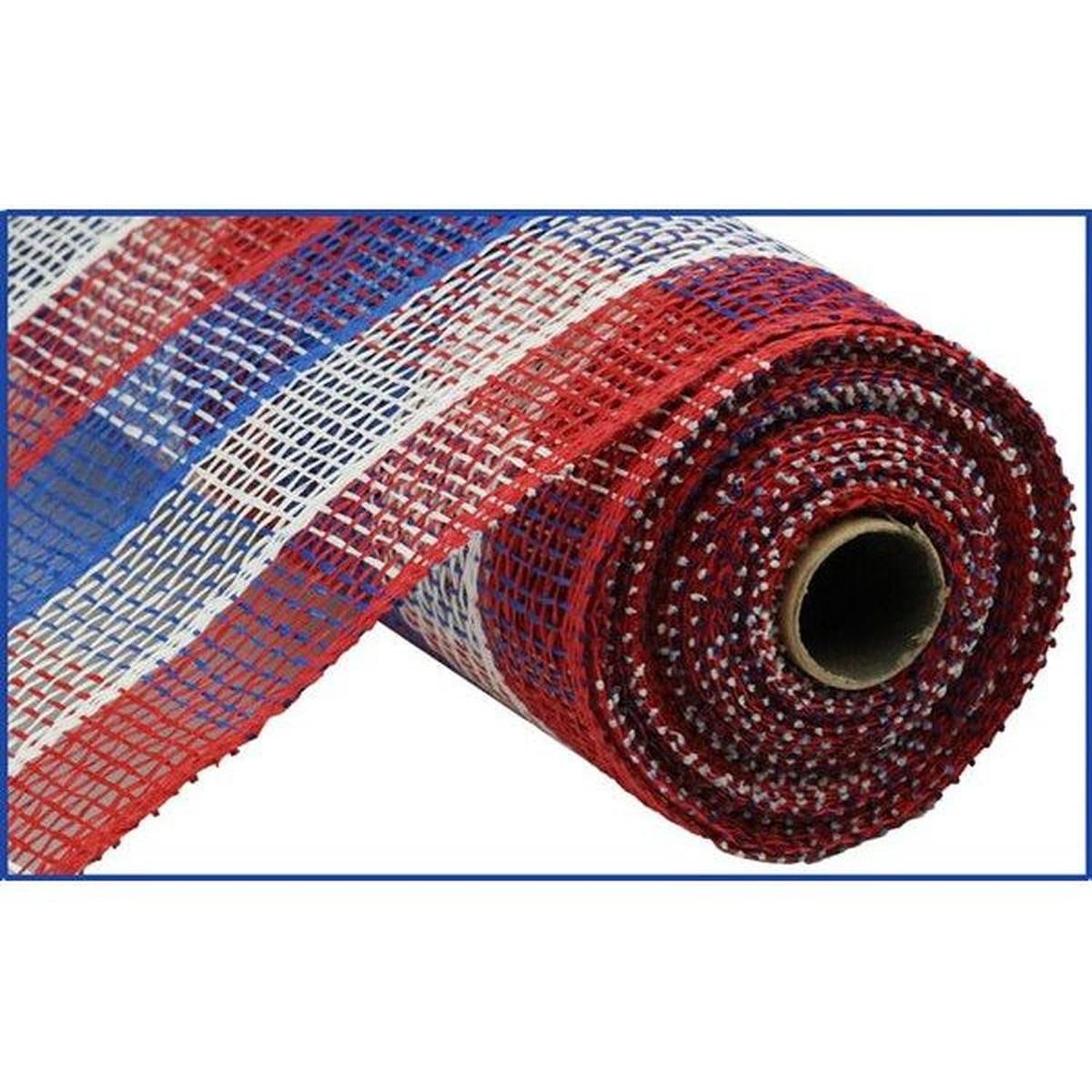 Shop For 10" Poly Burlap Check Mesh Ribbon: Patriotic at Michelle's aDOORable Creations
