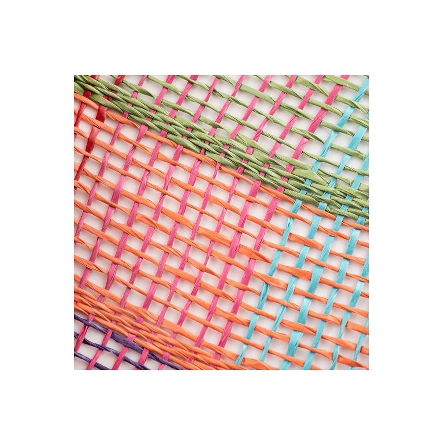 10" Poly Burlap Check Plaid Mesh Ribbon: Fuchsia, Turquoise, Purple, Orange, Green, Red