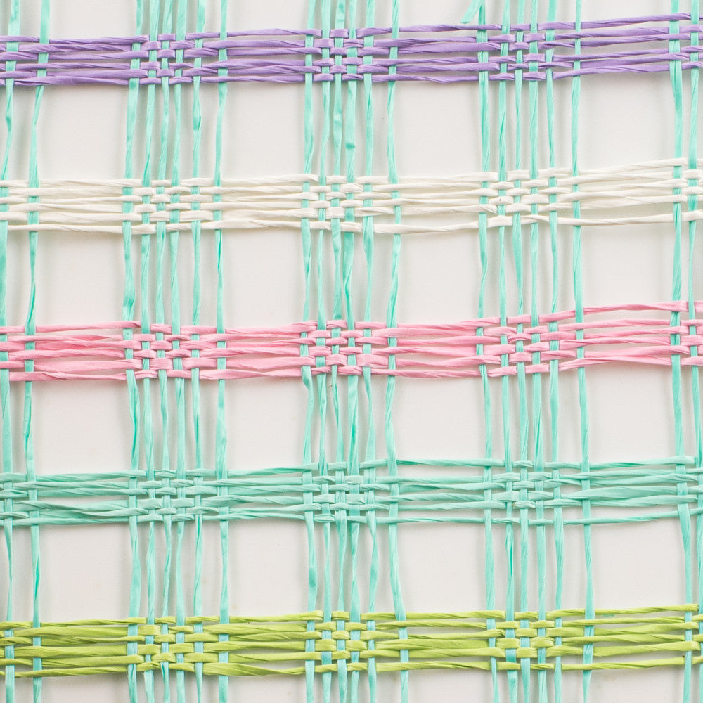 Shop For 10" Plaid Poly Burlap Mesh Ribbon: Mint/White/Pink at Michelle's aDOORable Creations