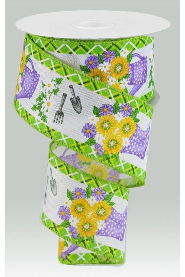 Shop For 2.5" Flower Water Can Boots Ribbon: Purple (10 Yards) RW807023
