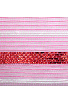 Shop For 10.5" Poly Faux Jute Metallic Mesh Ribbon: Pink/Red (10 Yards) at Michelle's aDOORable Creations