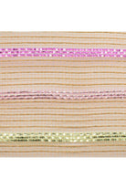 Shop For 10.5" Poly Jute Matte Stripe Mesh Ribbon: Natural Pastel Stripes (10 Yards) at Michelle's aDOORable Creations