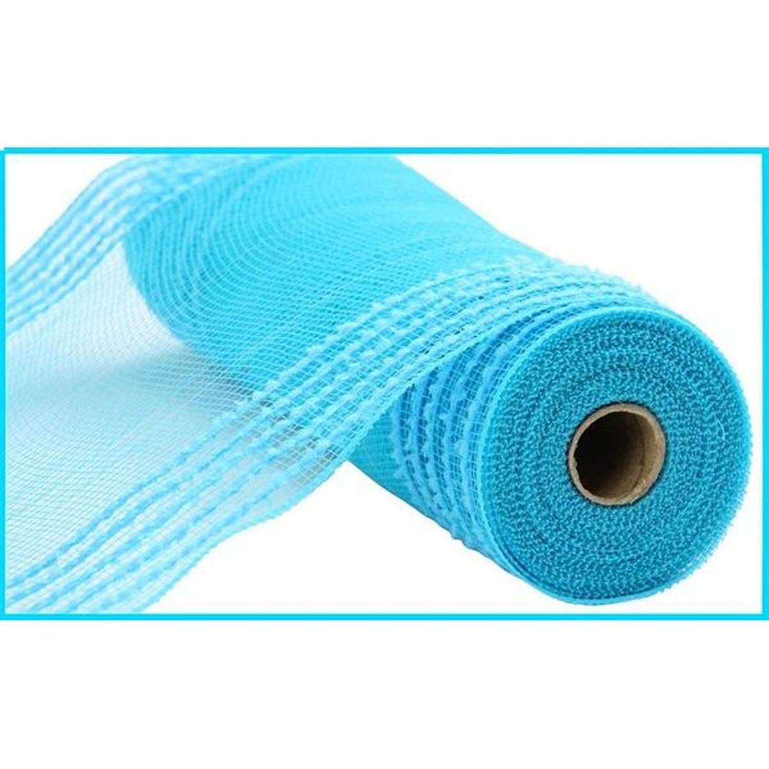 10.25" Drift Border Mesh Ribbon: Turquoise (10 Yards)