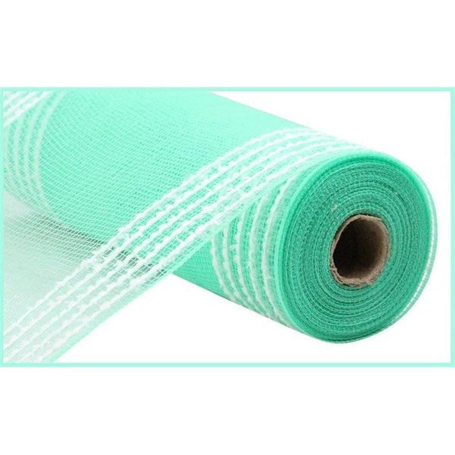 Shop For 10.25" Drift Border Mesh Ribbon: Mint Green (10 Yards) at Michelle's aDOORable Creations