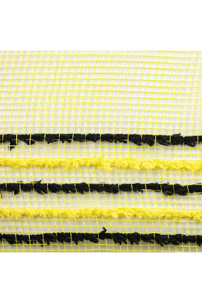 Shop For 10.25" Drift Border Mesh Ribbon: Yellow/Black (10 Yards) at Michelle's aDOORable Creations