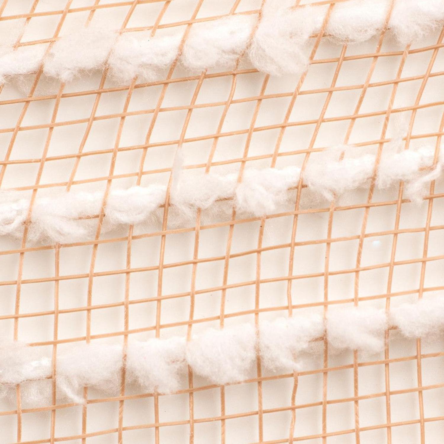 10.5" Cotton Ball Poly Jute Mesh Ribbon: Natural (10 Yards)