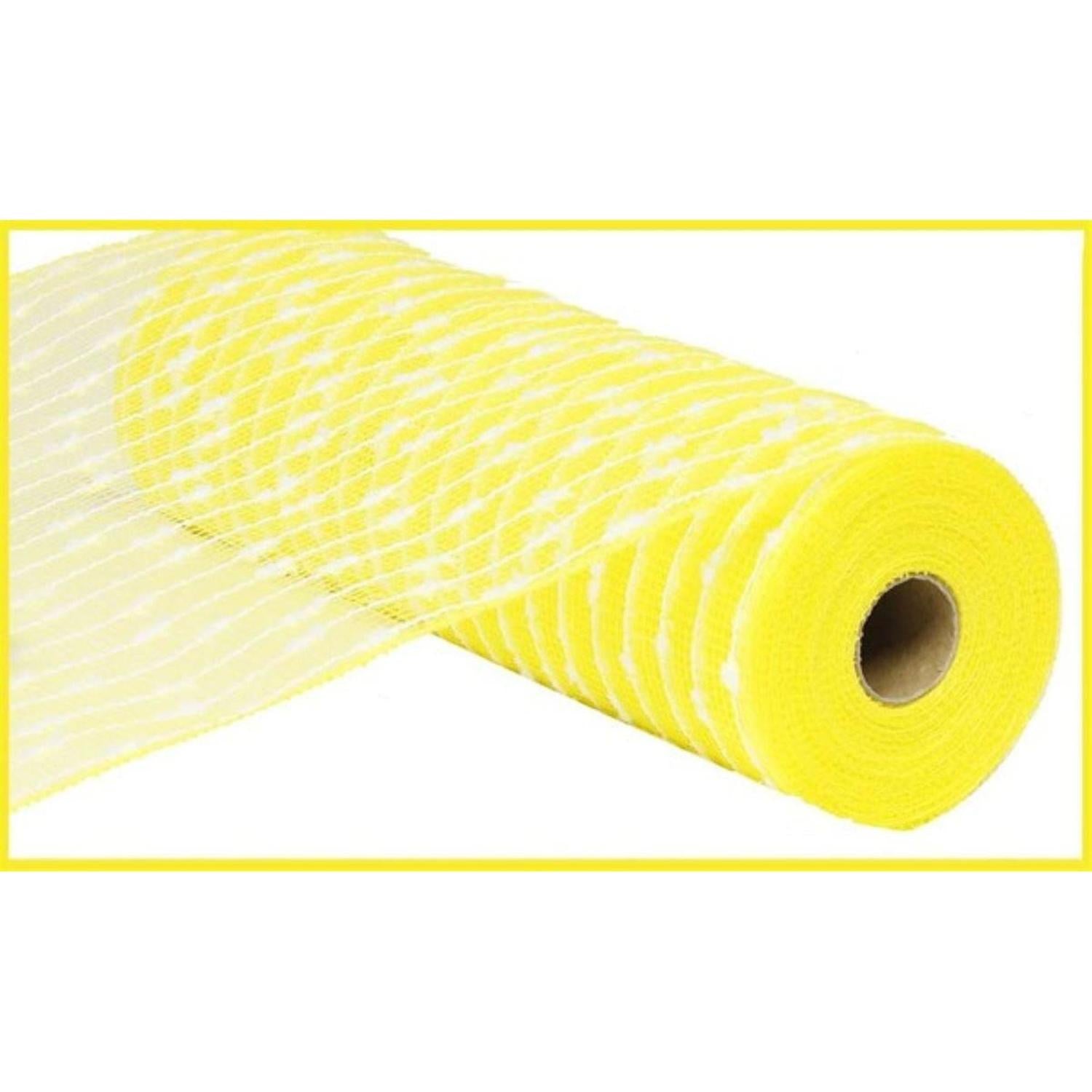 10" Yellow Snowdrift Deco Mesh Ribbon (10 Yards)