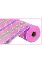 Shop For 10.5" Puff Ball Wide Stripe Mesh Ribbon: Light Pink (10 Yards) at Michelle's aDOORable Creations