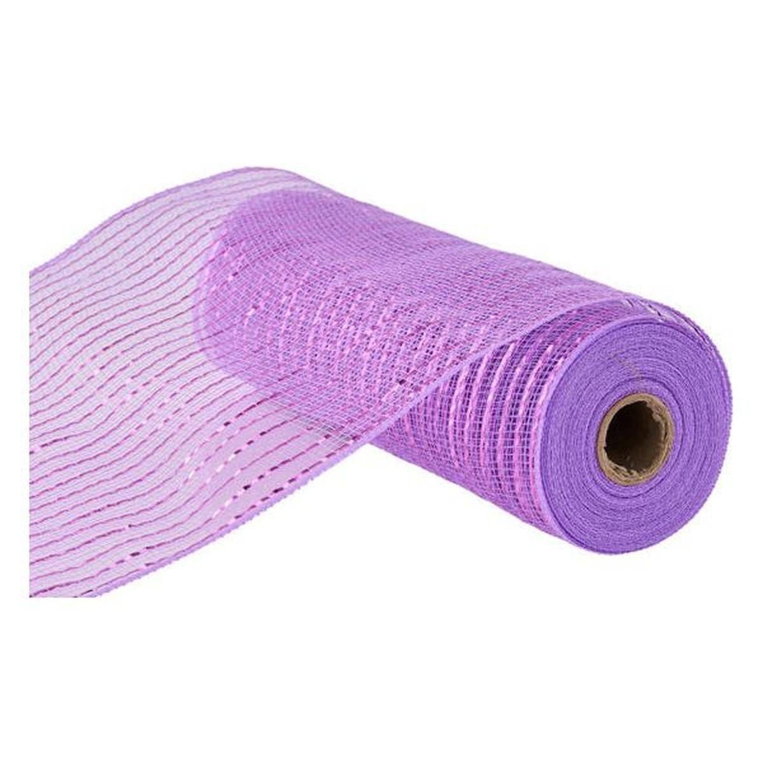 10.25" Matte Wide Foil Mesh Ribbon: Lavender (10 Yards)