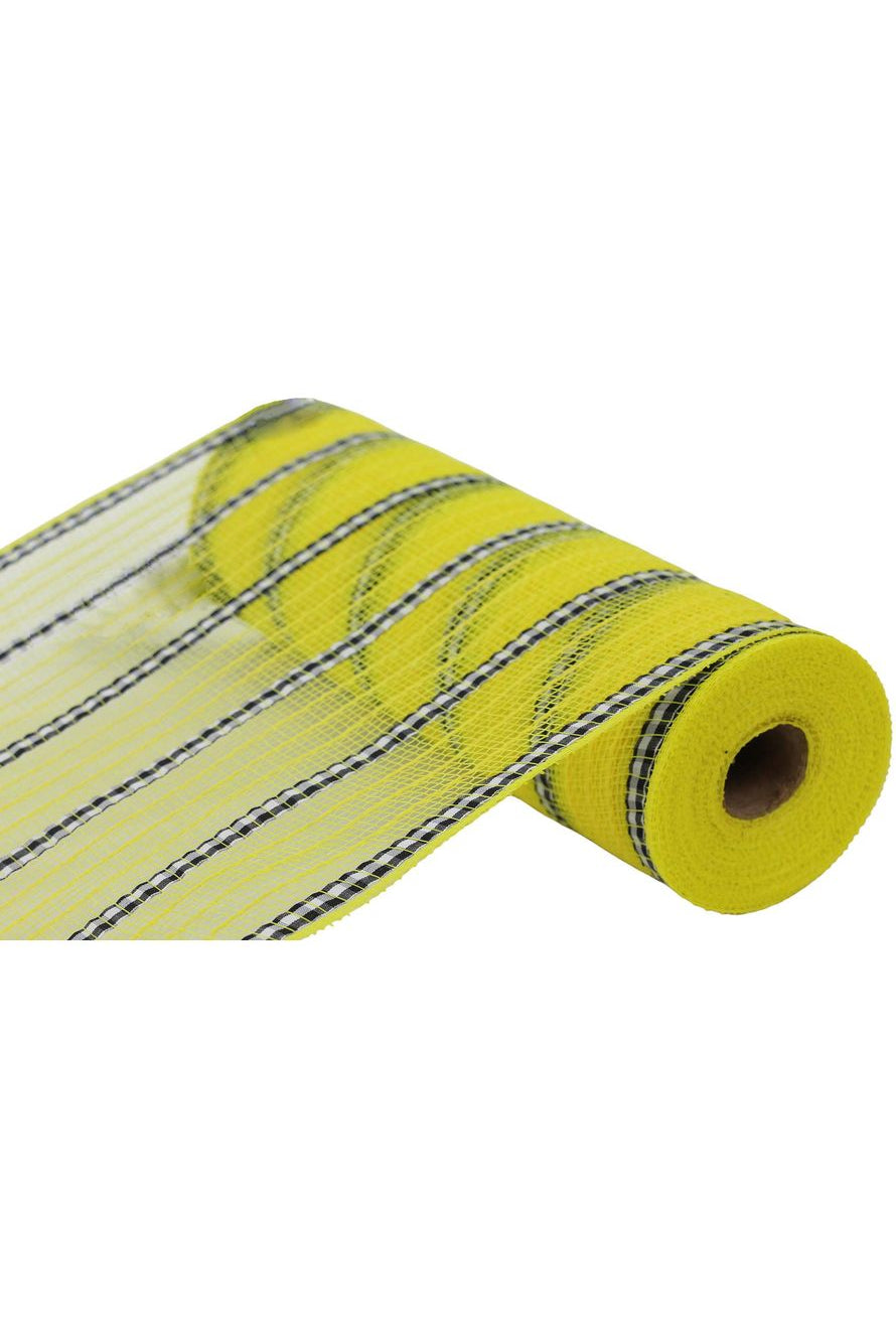 Shop For 10" Fabric Faux Jute Mesh: Yellow/Black (10 Yards) RY8901J9