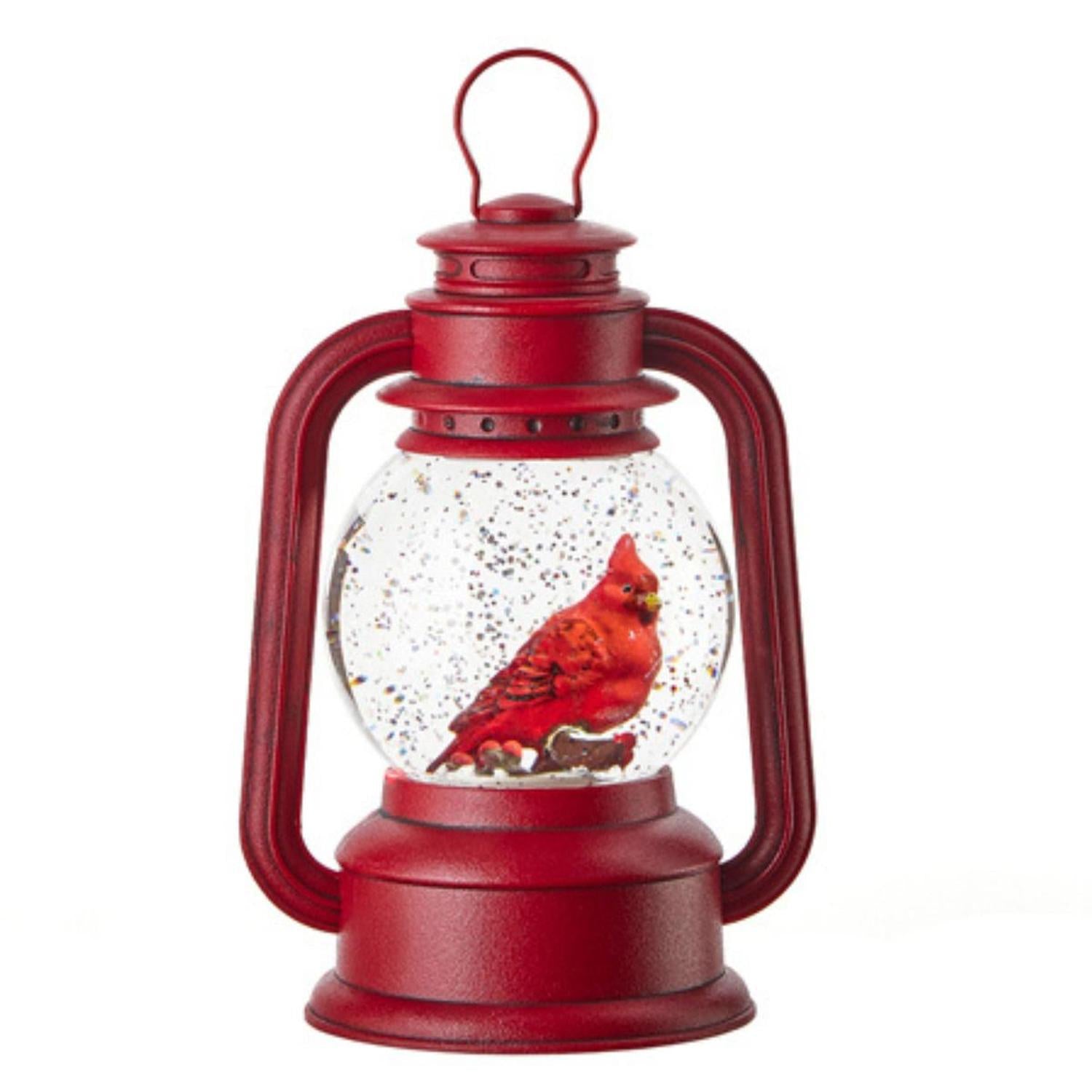 8" Cardinal Christmas Lamp Water Lantern