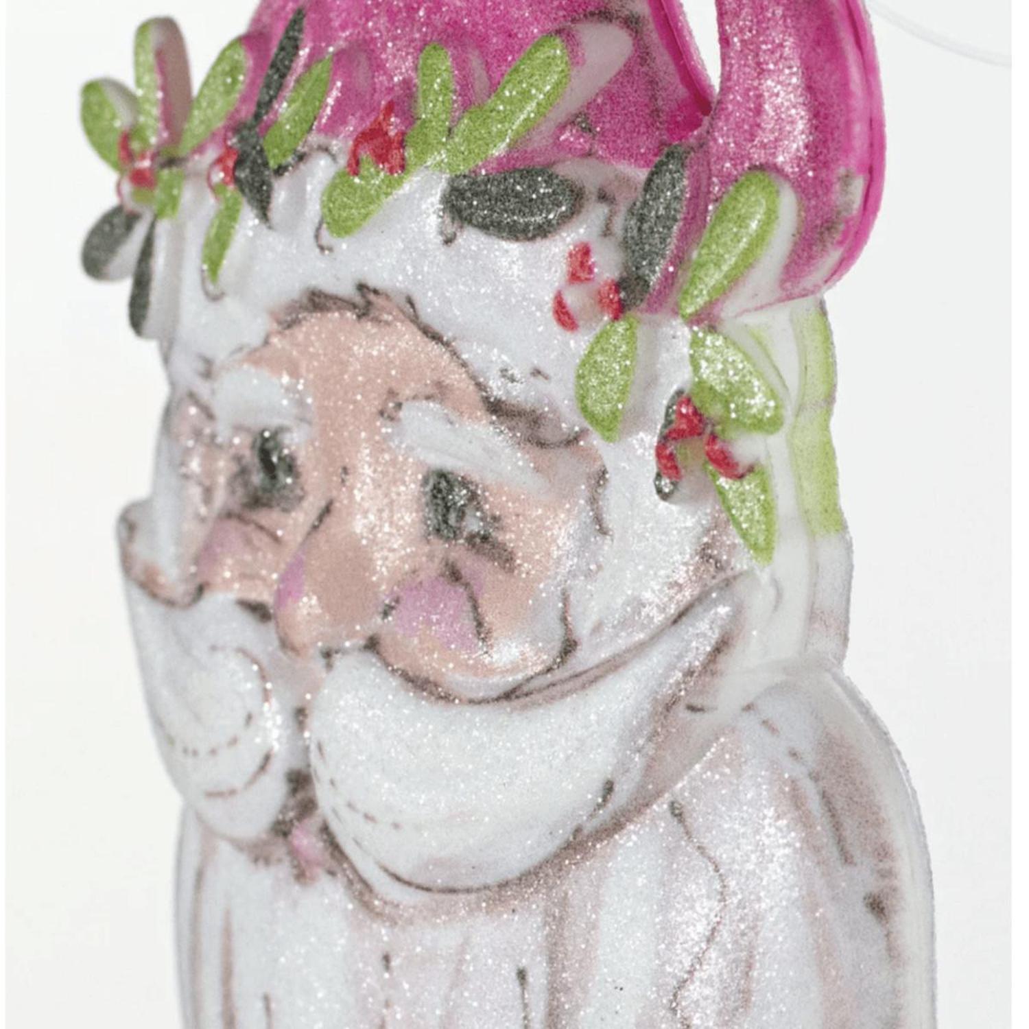 5.5" Pink Santa Ornament