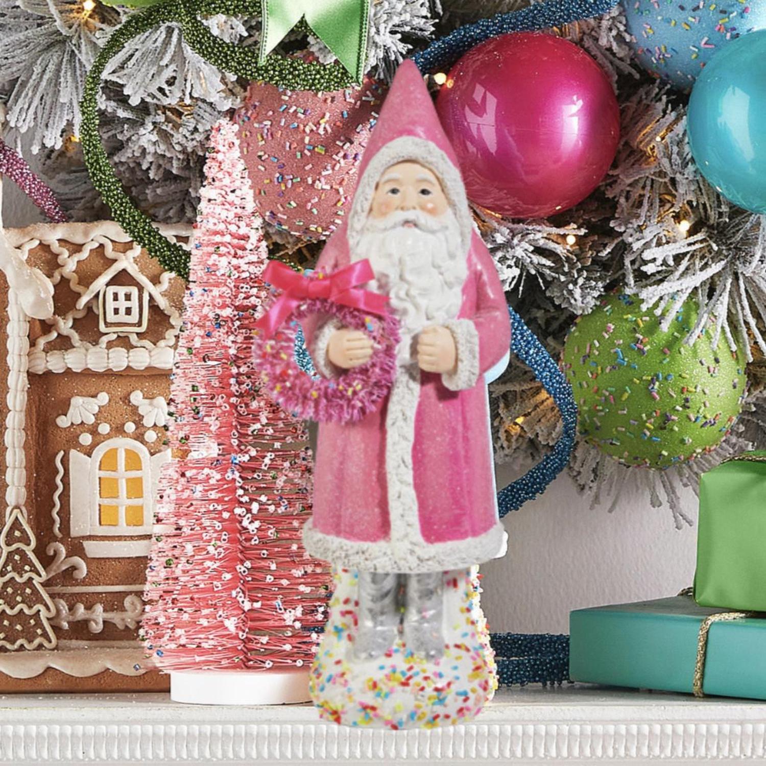11.75" Sprinkle Pink Santa