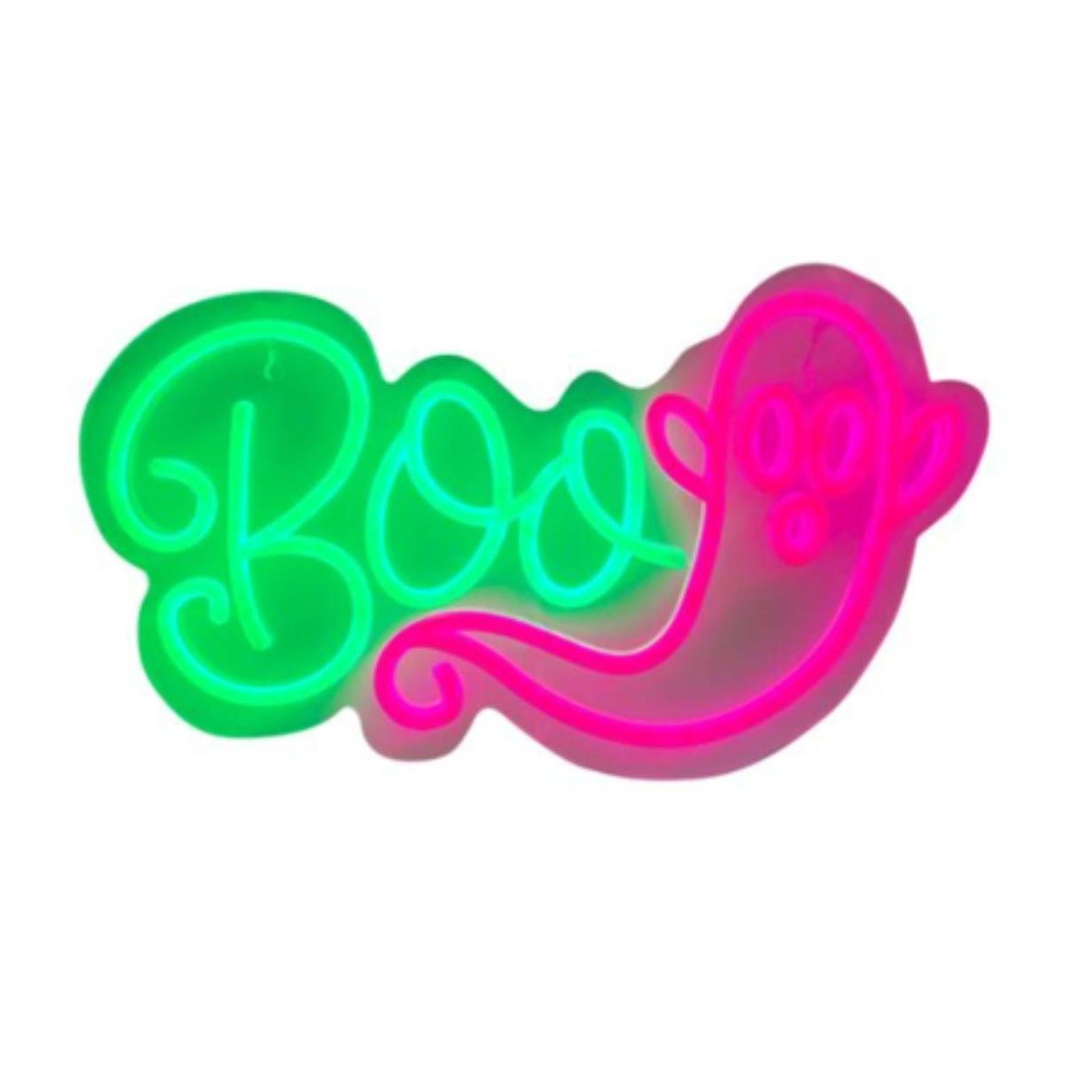 13" Boo Ghost Lighted Sign