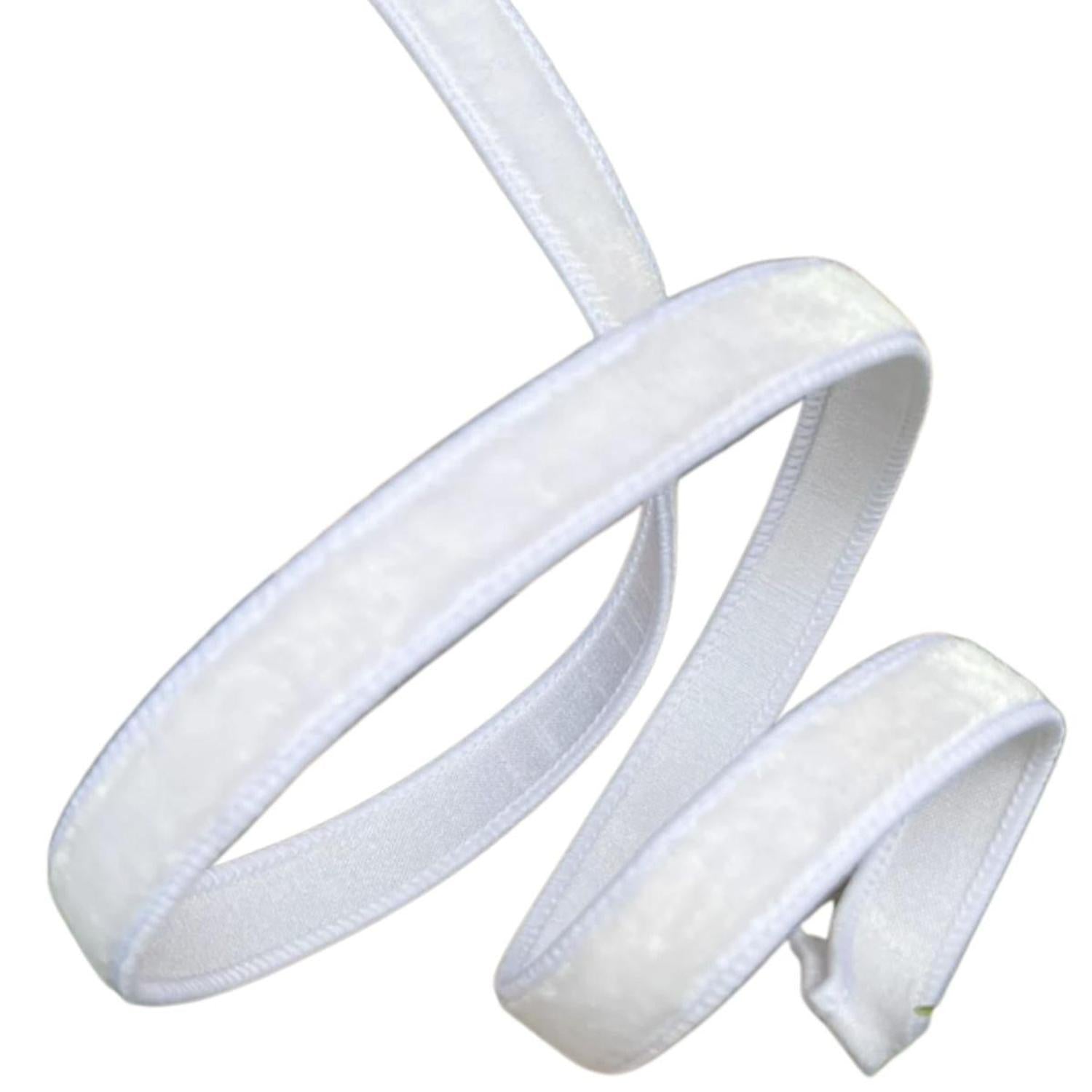 .75" Velvet Luster Ribbon: White (10 Yards)