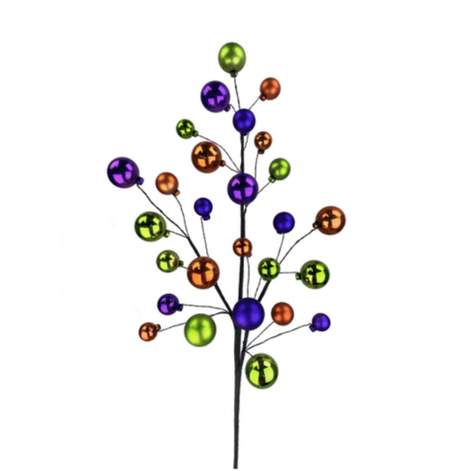 28" Ornament Ball Pick: Orange, Purple, Green