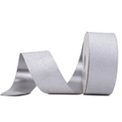 Silver glitter non-wired ribbon roll for homecoming mums