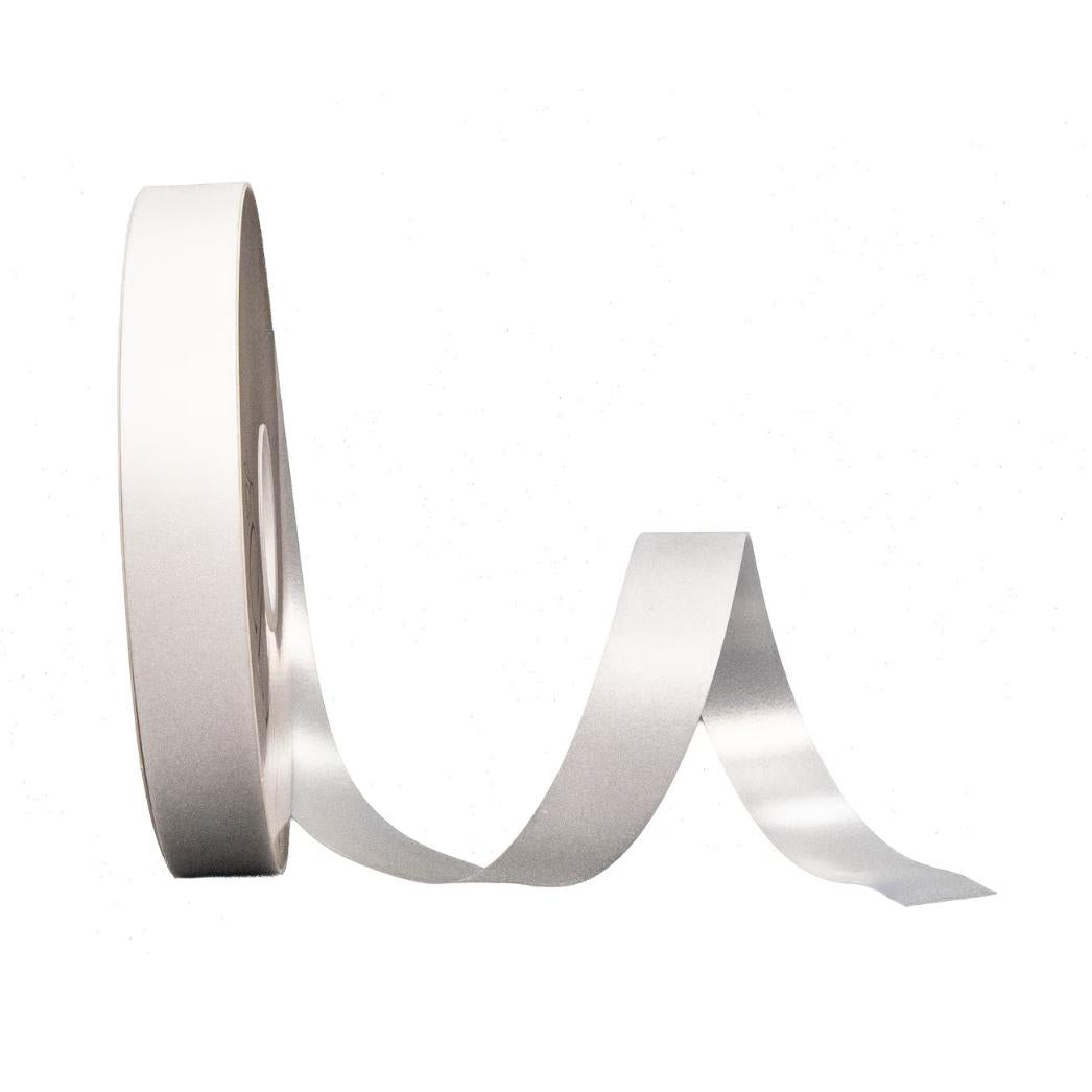 White non-wired glitter ribbon roll for homecoming mums