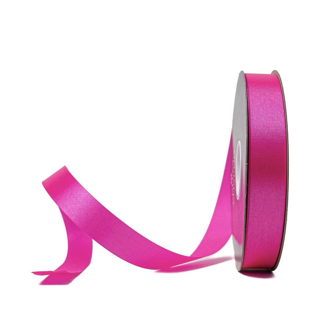 Hot raspberry satin lustre ribbon spool for homecoming mums
